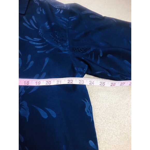 ISLAND SERIES HAWAIIAN MENS BLUE FISH DRAGON SHORT SLEEVE SHIRT USA MADE SIZE L - Picture 7 of 8